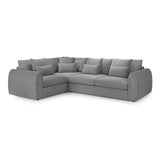 Velvet Corner Sofa Left Hand Facing - Mirabel
