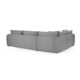 Velvet Corner Sofa Left Hand Facing - Mirabel