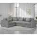 Velvet Corner Sofa Left Hand Facing - Mirabel