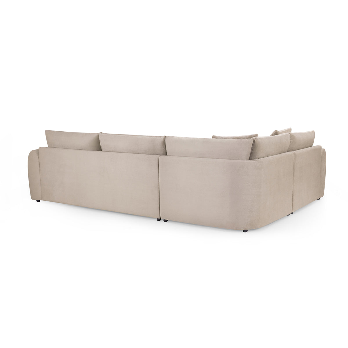 Velvet Corner Sofa Left Hand Facing - Mirabel