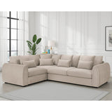 Velvet Corner Sofa Left Hand Facing - Mirabel