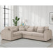 Velvet Corner Sofa Left Hand Facing - Mirabel