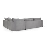 Velvet Corner Sofa Right Hand Facing - Mirabel