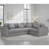 Velvet Corner Sofa Right Hand Facing - Mirabel