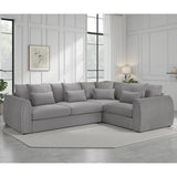 Velvet Corner Sofa Right Hand Facing - Mirabel