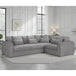 Velvet Corner Sofa Right Hand Facing - Mirabel