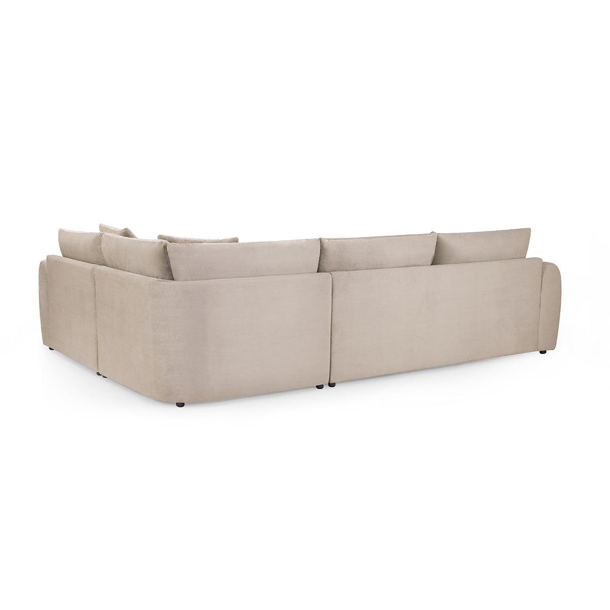 Velvet Corner Sofa Right Hand Facing - Mirabel