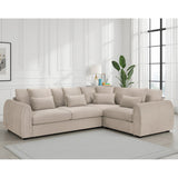 Velvet Corner Sofa Right Hand Facing - Mirabel
