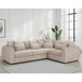 Velvet Corner Sofa Right Hand Facing - Mirabel