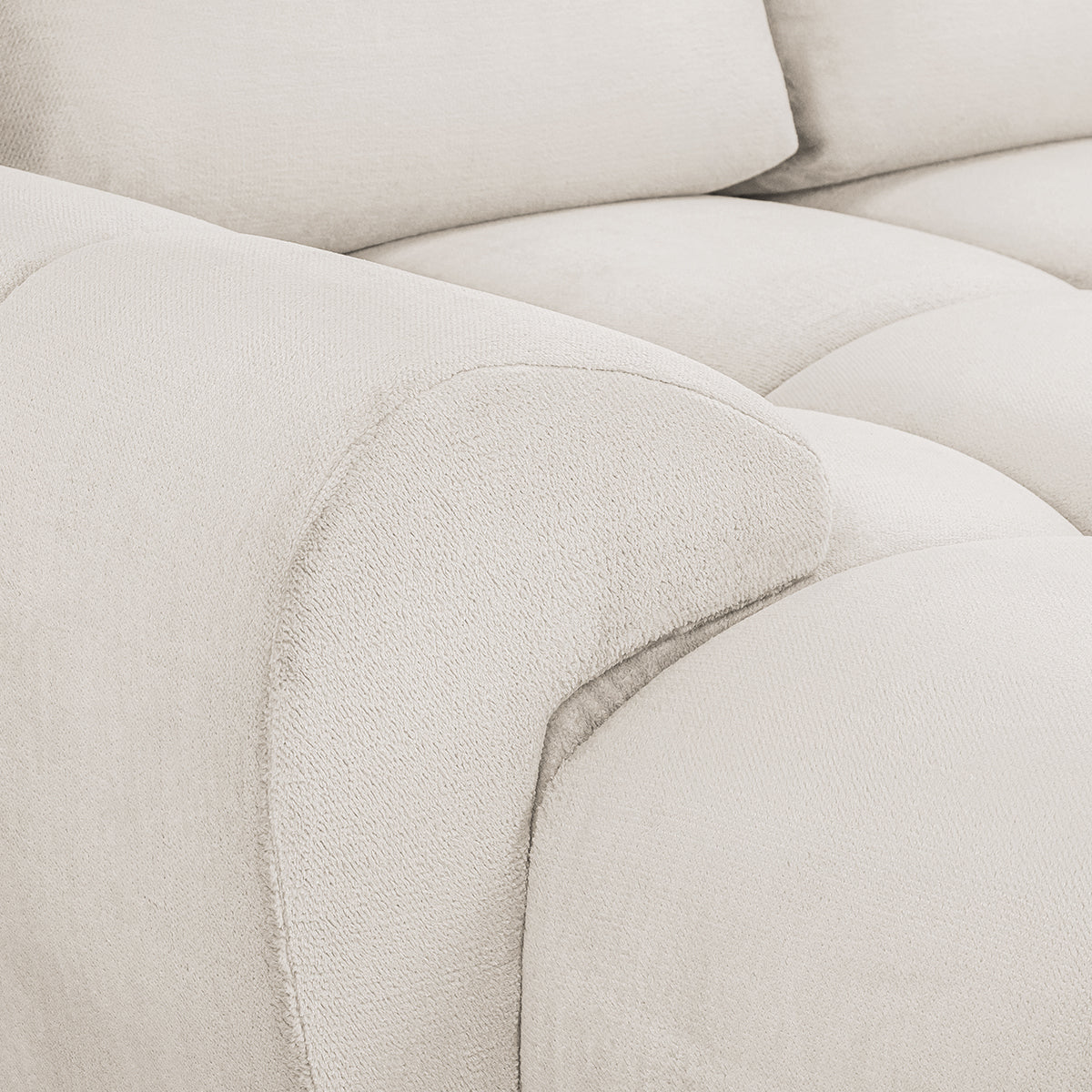 Velvet Corner Sofa in U Shape - Azzuro