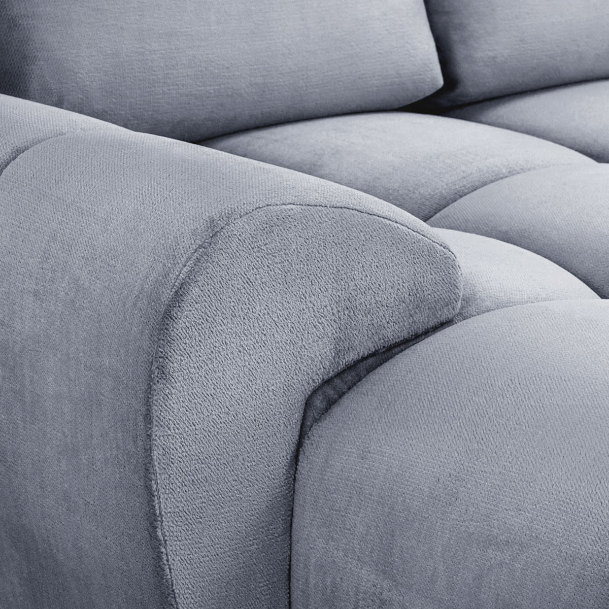 Velvet Corner Sofa in U Shape - Azzuro