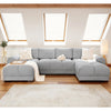 Velvet Corner Sofa in U Shape - Azzuro