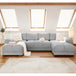 Velvet Corner Sofa in U Shape - Azzuro