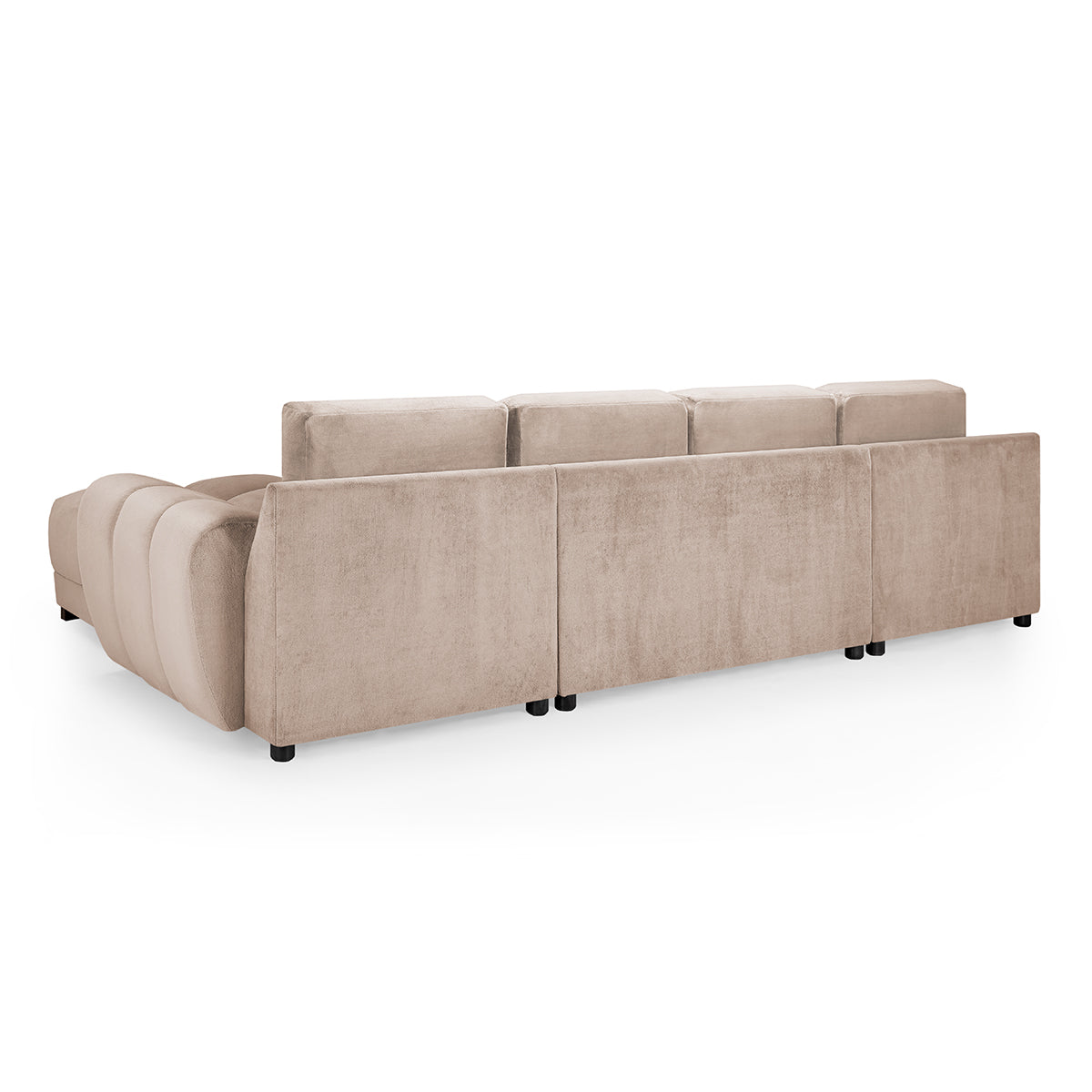 Velvet Corner Sofa in U Shape - Azzuro