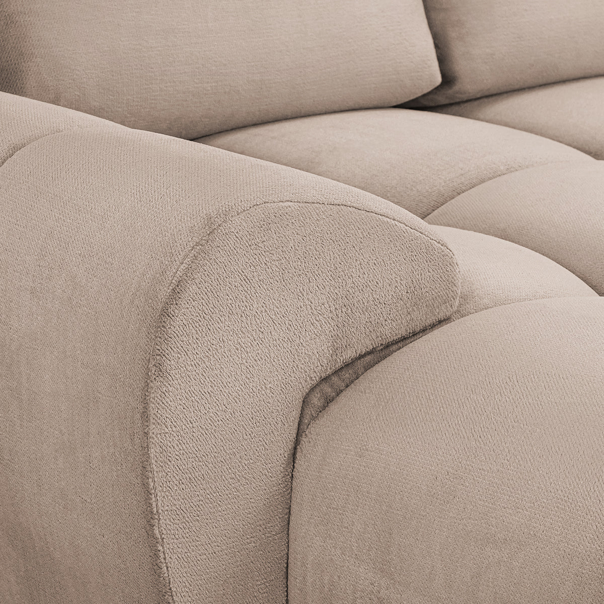 Velvet Corner Sofa in U Shape - Azzuro