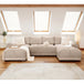 Velvet Corner Sofa in U Shape - Azzuro