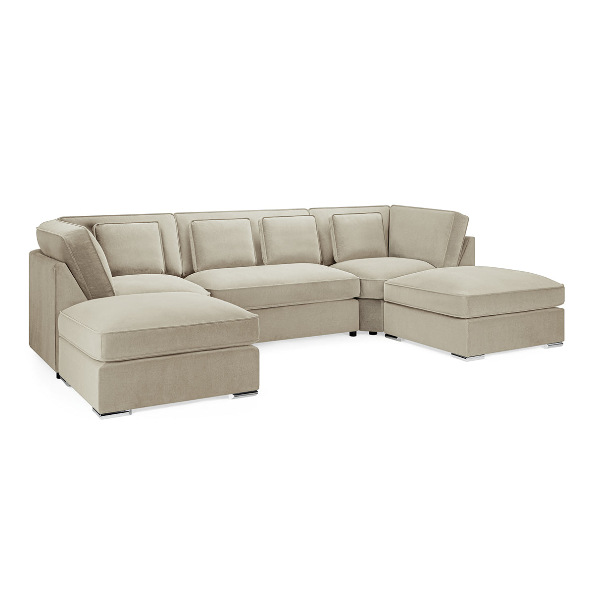 Velvet Corner Sofa in U Shape - Belgravia