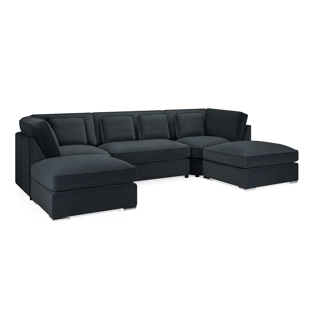Velvet Corner Sofa in U Shape - Belgravia
