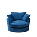 Velvet Cuddle Chair 127cm Wide Swivel Base - Kensington Home