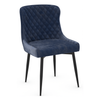 Velvet Dining Chair With Black Powder-Coated Metal Legs - Ryland