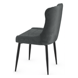Velvet Dining Chair With Black Powder-Coated Metal Legs - Ryland