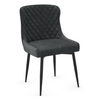 Velvet Dining Chair With Black Powder-Coated Metal Legs - Ryland
