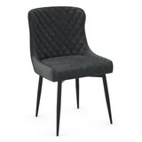 Velvet Dining Chair With Black Powder-Coated Metal Legs - Ryland