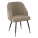 Velvet Dining Chair With Black Slim Metal Legs - Aberley