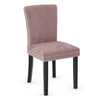 Velvet Dining Chair With Black Wooden Legs - Stanhope