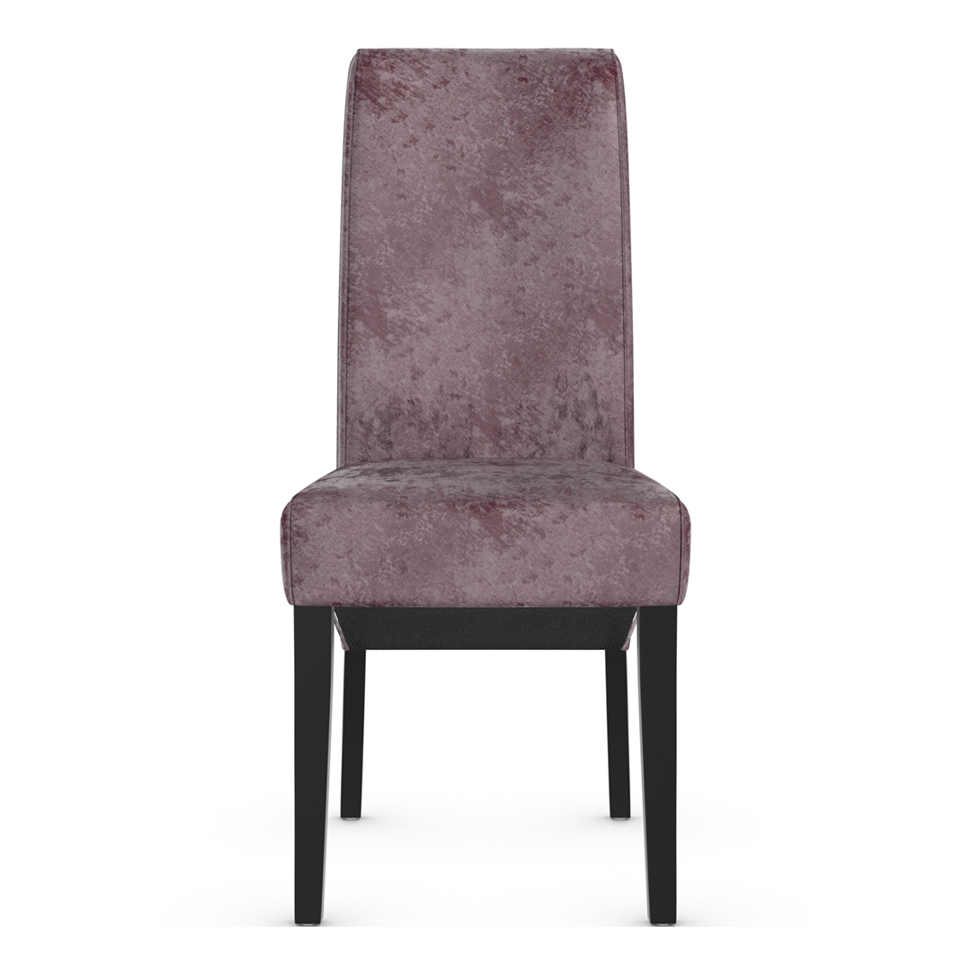 Velvet Dining Chair With Black Wooden Legs - Yorton