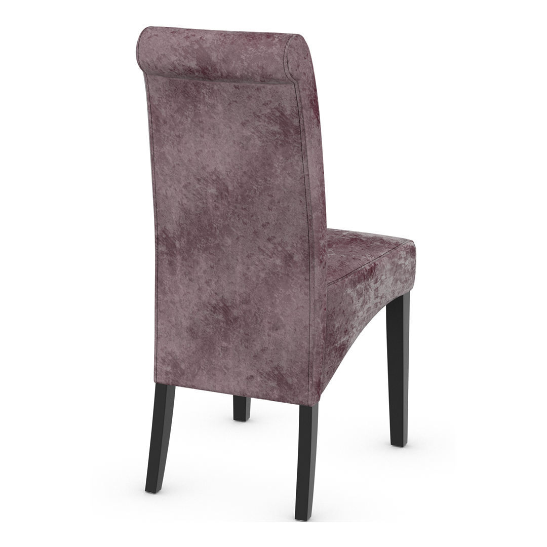 Velvet Dining Chair With Black Wooden Legs - Yorton
