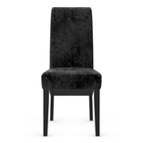 Velvet Dining Chair With Black Wooden Legs - Yorton
