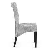 Velvet Dining Chair With Black Wooden Legs - Yorton