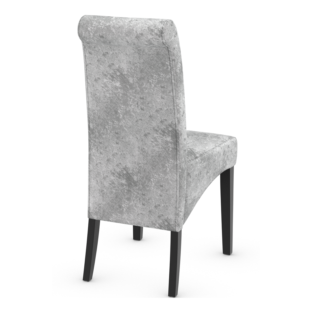 Velvet Dining Chair With Black Wooden Legs - Yorton