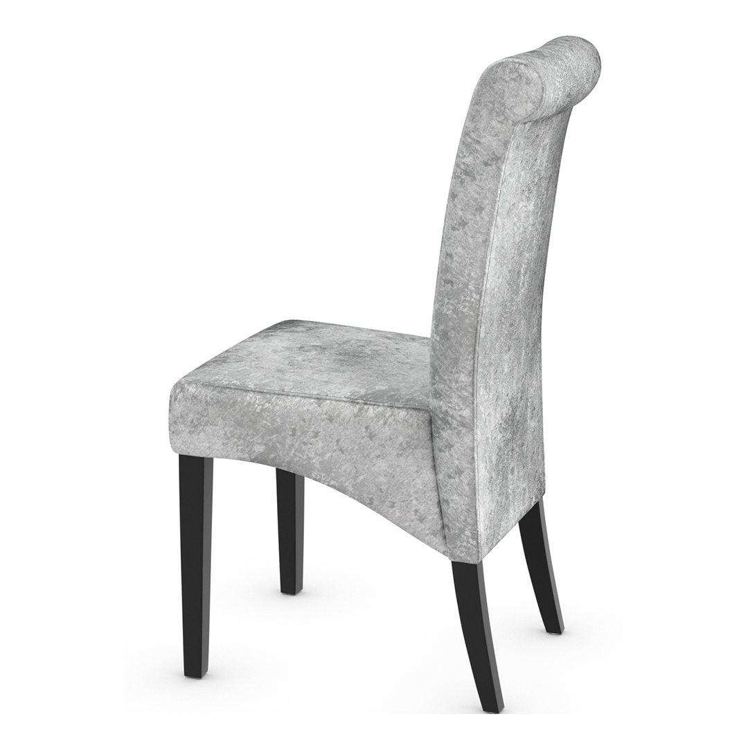 Velvet Dining Chair With Black Wooden Legs - Yorton