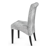 Velvet Dining Chair With Black Wooden Legs - Yorton