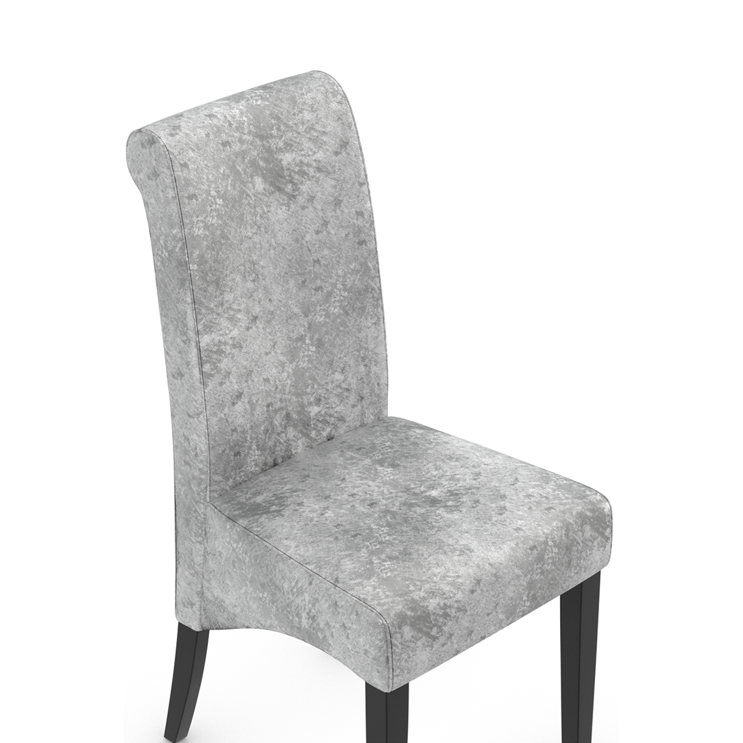 Velvet Dining Chair With Black Wooden Legs - Yorton