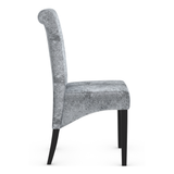 Velvet Dining Chair With Black Wooden Legs - Yorton