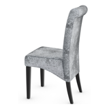 Velvet Dining Chair With Black Wooden Legs - Yorton