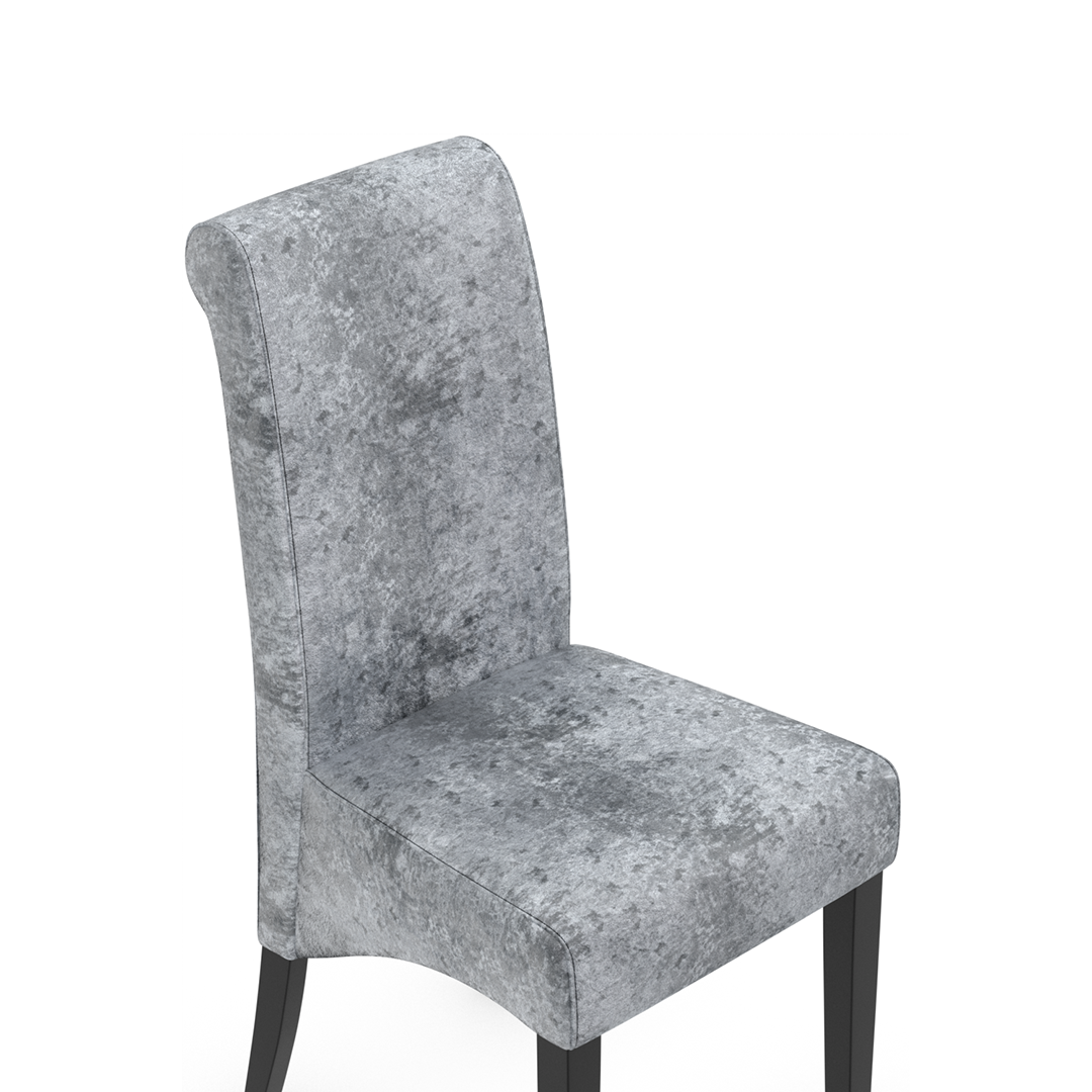 Velvet Dining Chair With Black Wooden Legs - Yorton