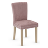 Velvet Dining Chair With Oak Wooden Legs - Stanhope