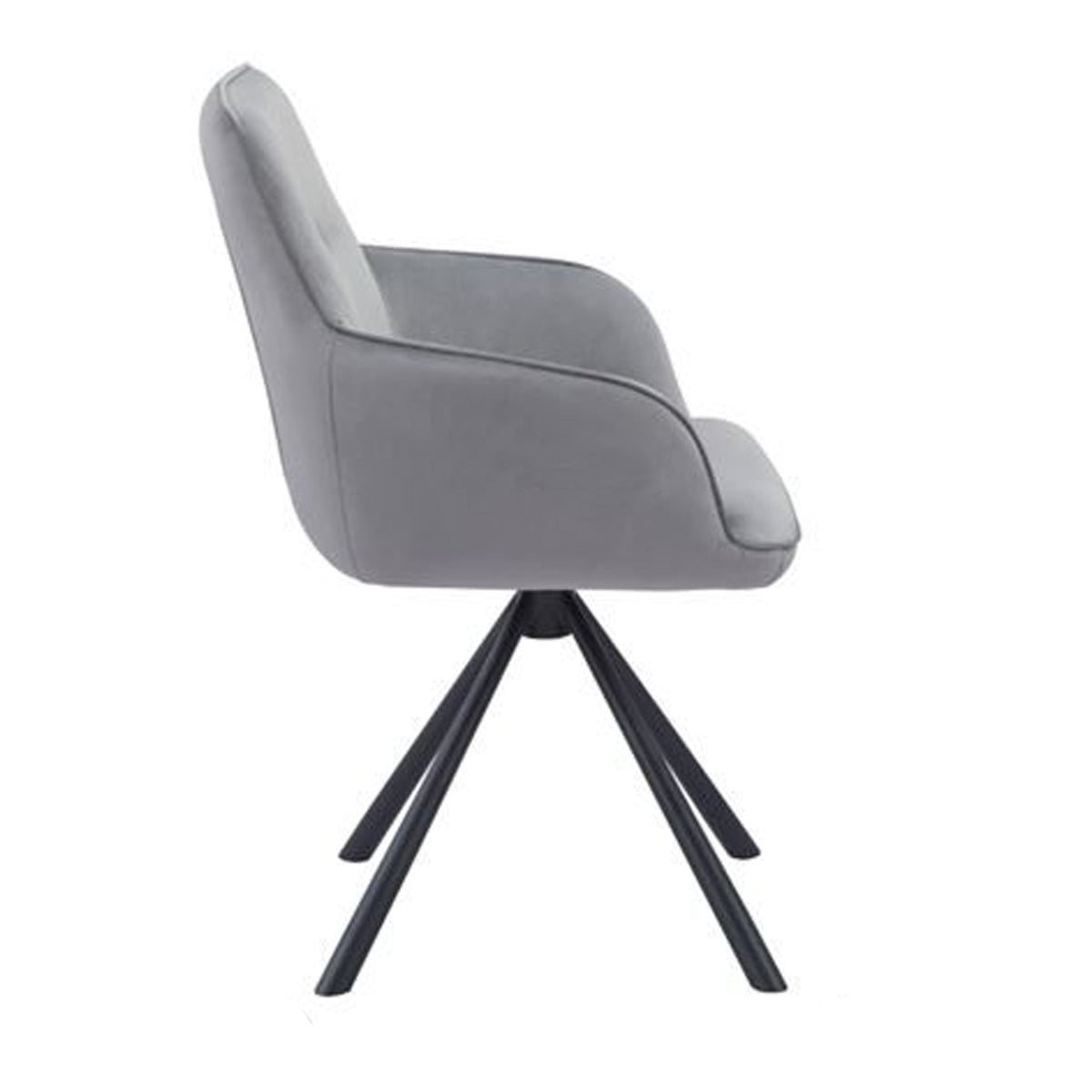 Velvet Dining Chair With Swivel Function - Amalia