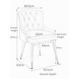 Velvet Dining Chair With Tapered Matt Black Legs - Ashton