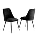 Velvet Dining Chairs 81cm High x 49cm Wide in Set Of 2 With Metal Legs - Kensington Home