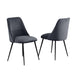 Velvet Dining Chairs 81cm High x 49cm Wide in Set Of 2 With Metal Legs - Kensington Home