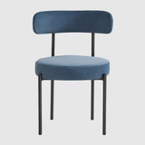 Velvet Dining Chairs 50cm Wide in Set Of 2 - Flora