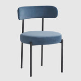 Velvet Dining Chairs 50cm Wide in Set Of 2 - Flora