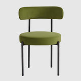 Velvet Dining Chairs 50cm Wide in Set Of 2 - Flora
