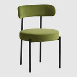 Velvet Dining Chairs 50cm Wide in Set Of 2 - Flora