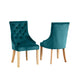 Velvet Dining Chairs 97cm High x 53cm Wide in Set Of 2 With Wooden Legs - Kensington Home